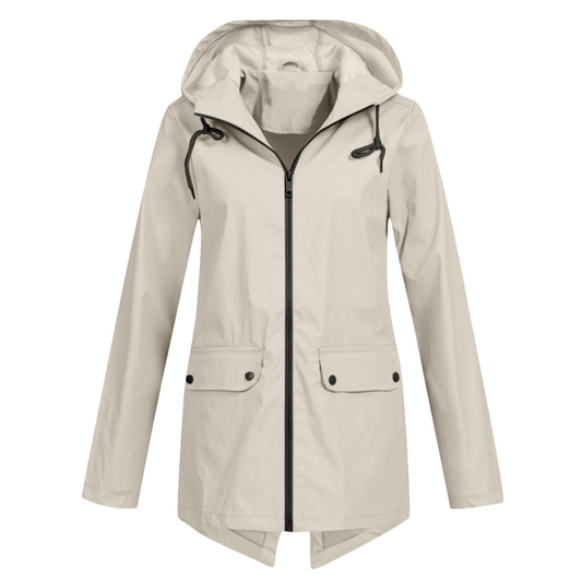 Women's Hooded Rain Jacket – Waterproof & Modern 0