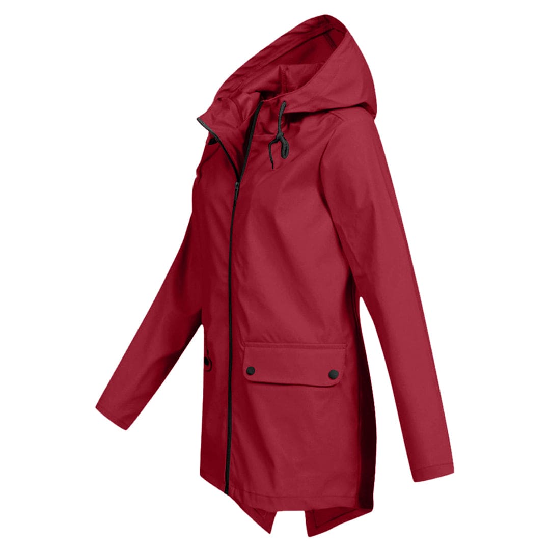 Women's Hooded Rain Jacket – Waterproof & Modern 1