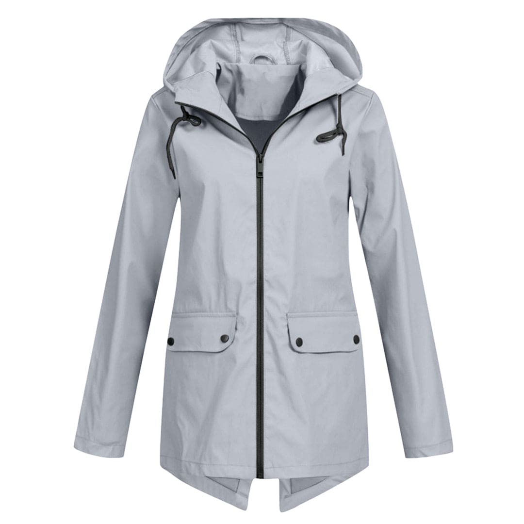 Women's Hooded Rain Jacket – Waterproof & Modern 12