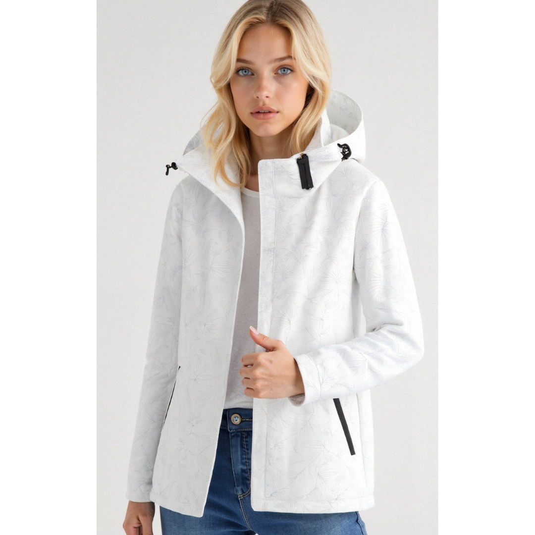 Women's Hooded Windbreaker with Zipper – Lightweight & Sporty 1