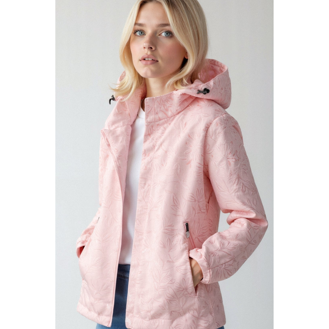 Women's Hooded Windbreaker with Zipper – Lightweight & Sporty 2