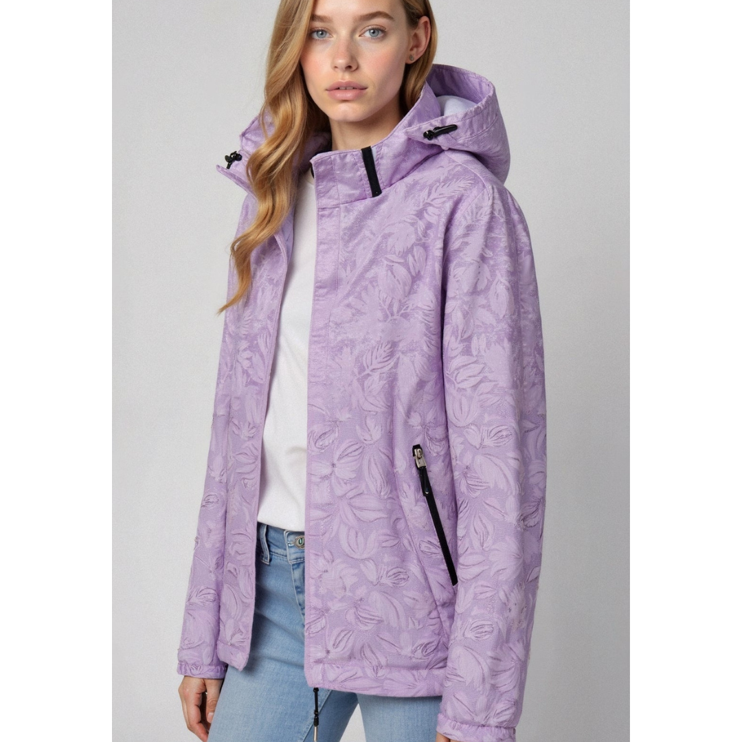 Women's Hooded Windbreaker with Zipper – Lightweight & Sporty 3