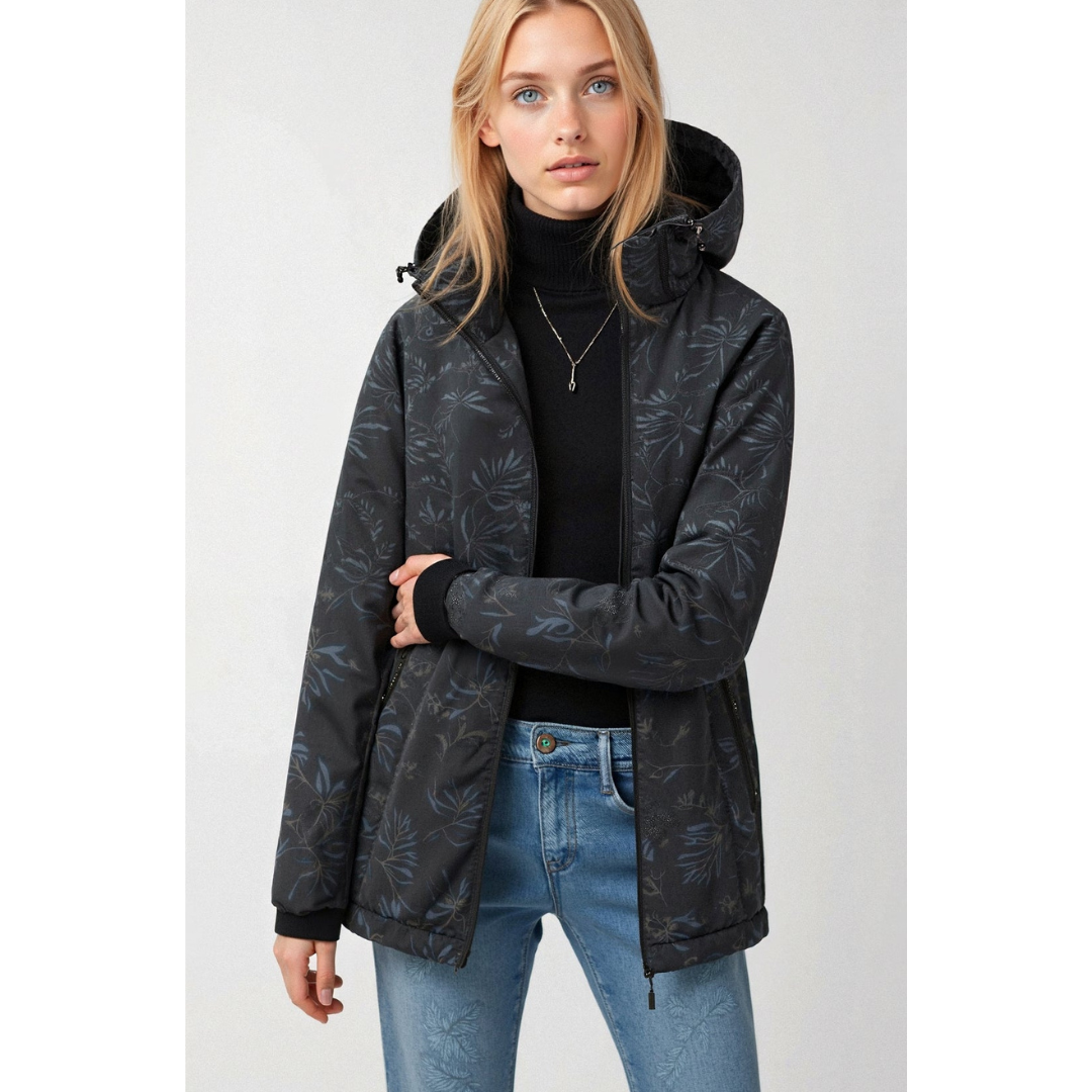 Women's Hooded Windbreaker with Zipper – Lightweight & Sporty 4