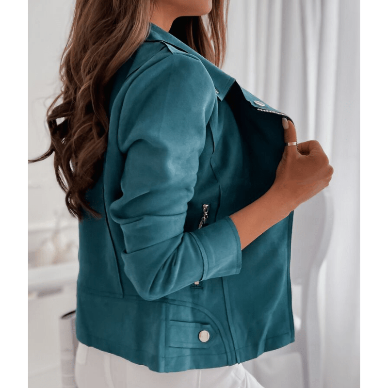 Women's Long-Sleeve Coat with Zipper – Chic & Versatile 1
