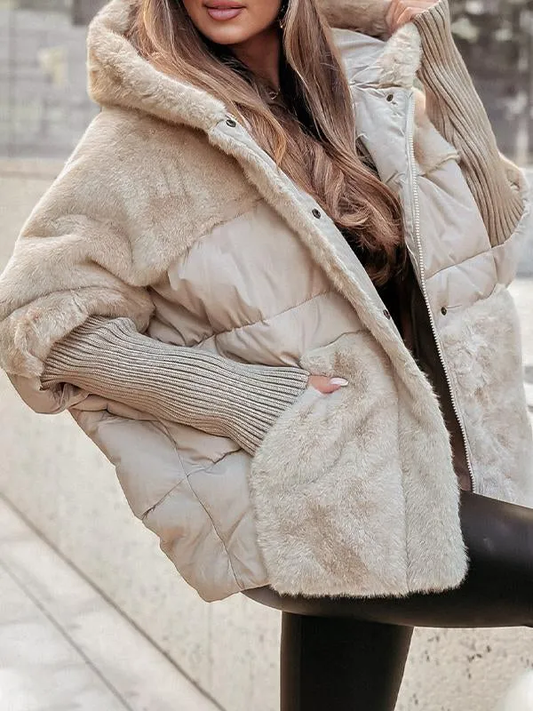 Women's Padded Long Winter Coat with Hood and Multicolor Design for Warmth and Comfort 1