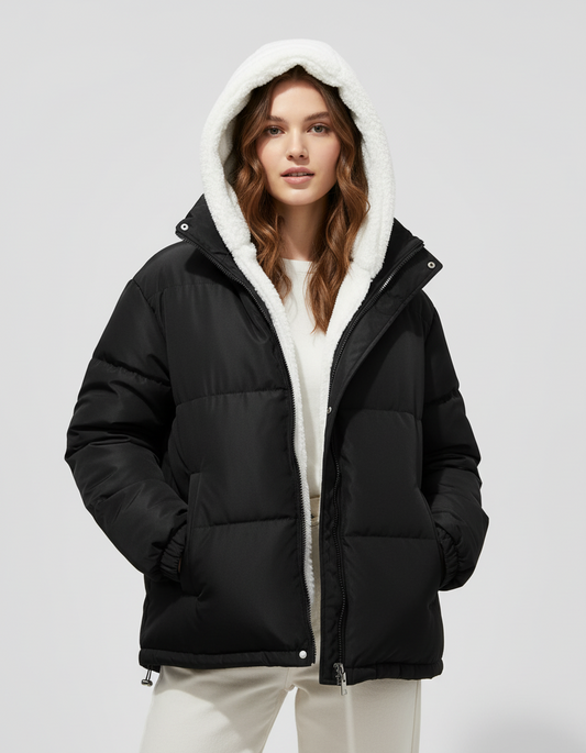 Women's Padded Winter Coat with High Collar for Optimal Warmth and Protection 0