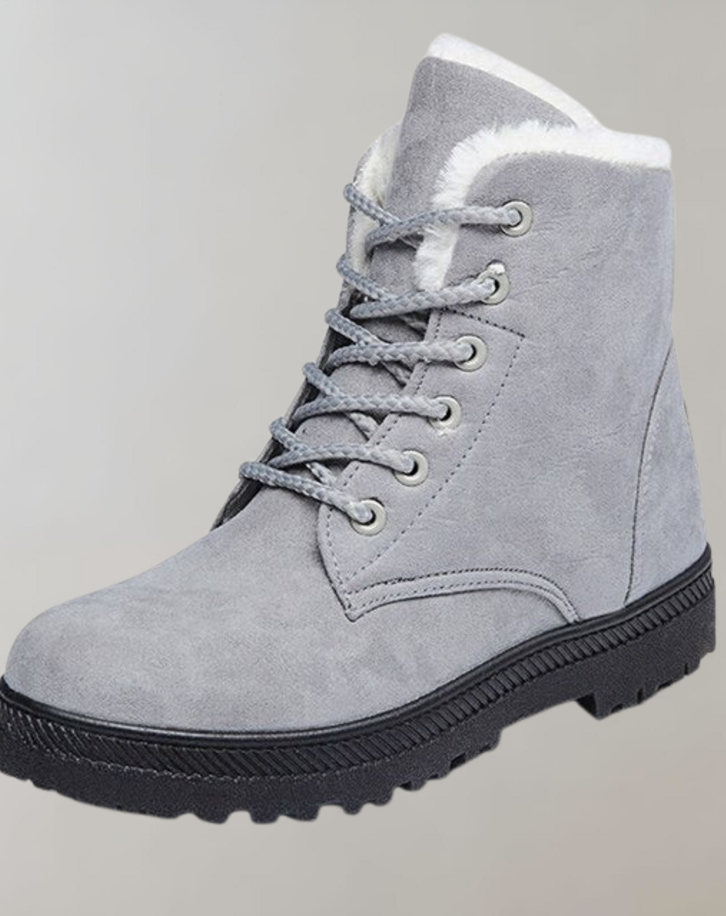 Yara Women's Ankle Boots | Black Synthetic Sheep Wool, With Heel 3