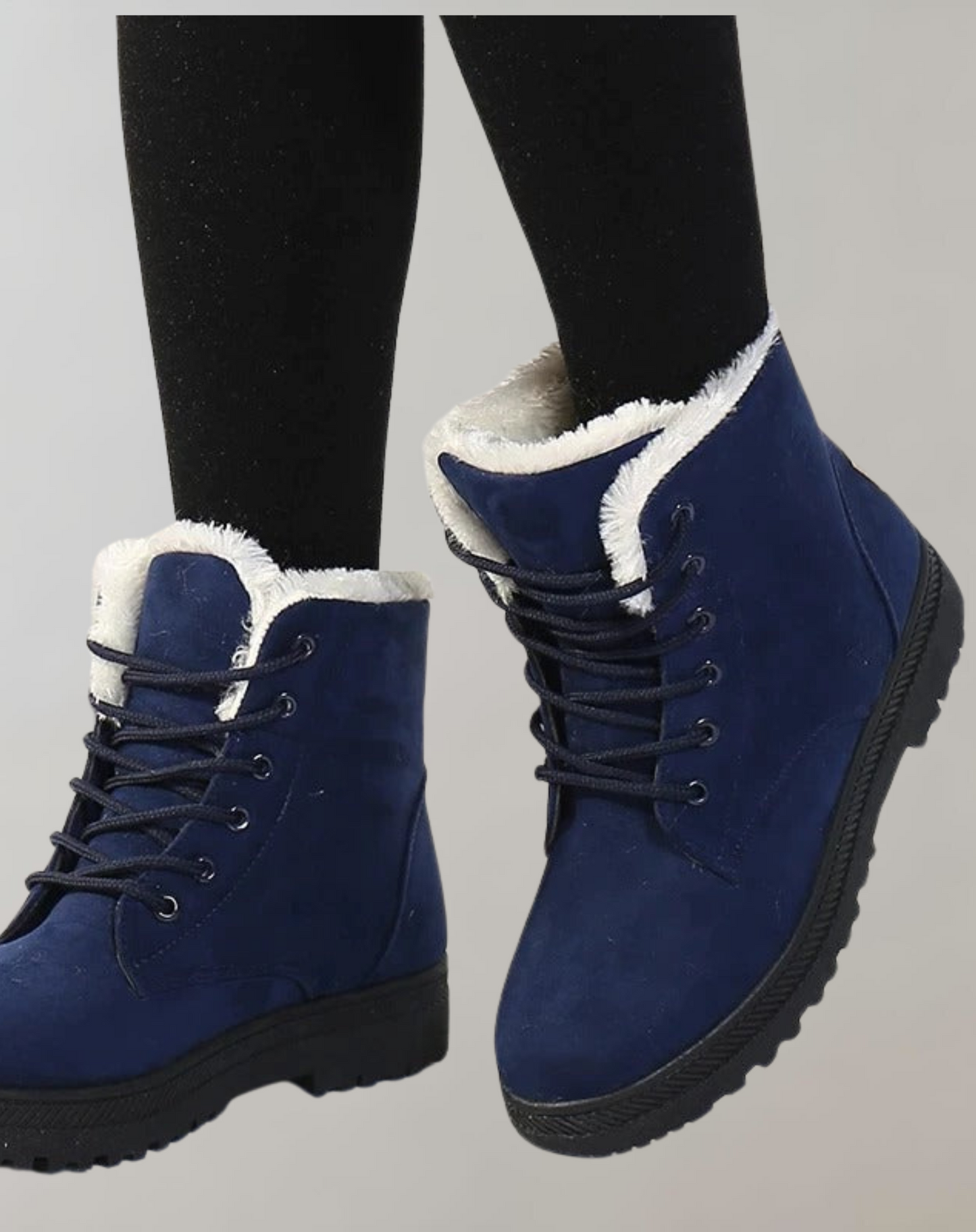 Yara Women's Ankle Boots | Black Synthetic Sheep Wool, With Heel 4