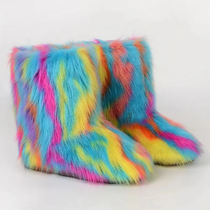 Yara Women's Snow Boots | Fluffy Design, Comfortable Fabric 10
