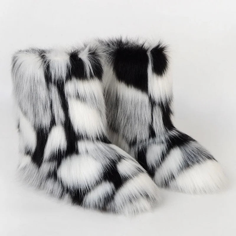 Yara Women's Snow Boots | Fluffy Design, Comfortable Fabric 7