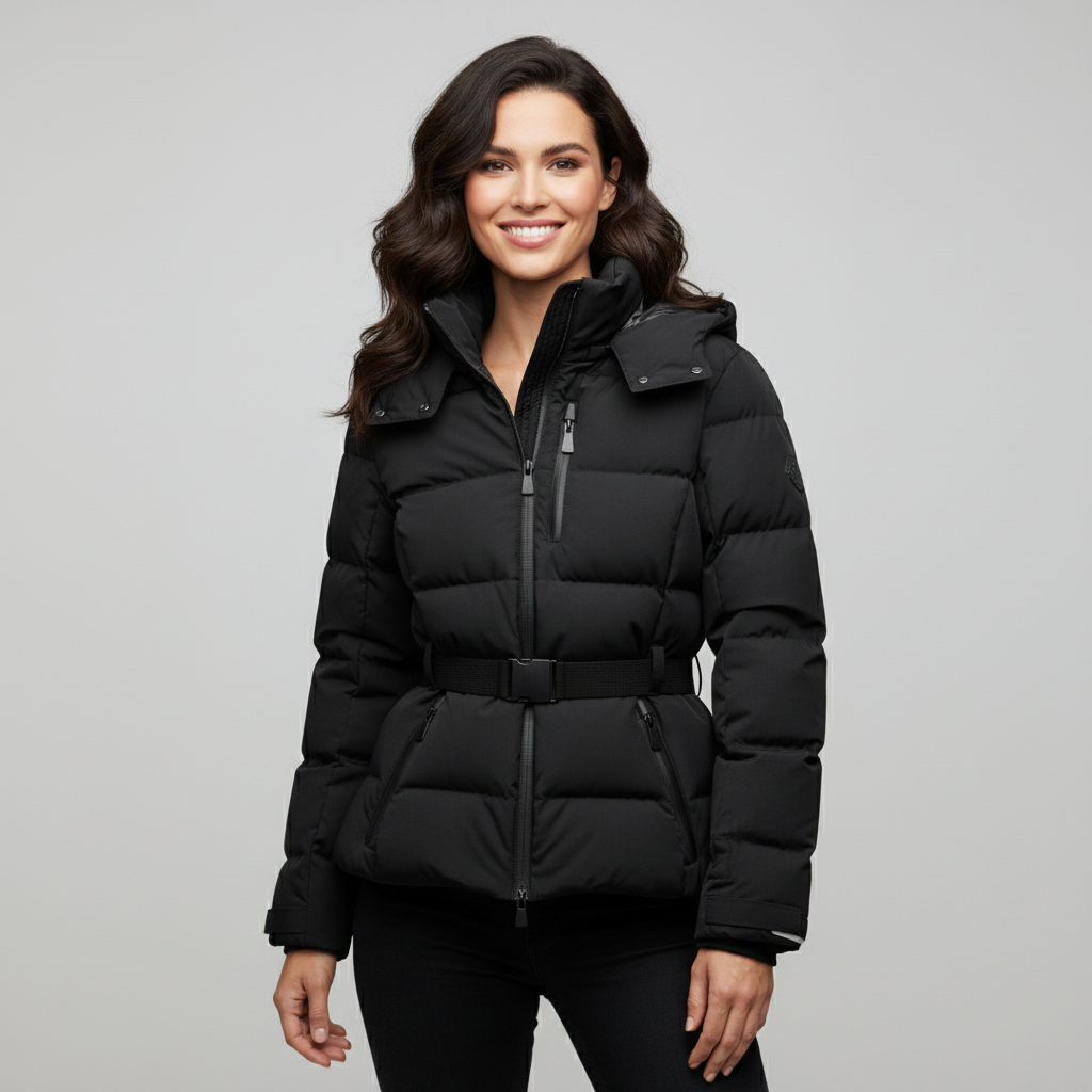 Zara Women's Winter Coat | Fitted Puffer, Adjustable Waist 2